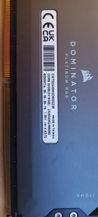 Corsair DDR5 32GB (2x16GB) 6000MHz CL36 RAM