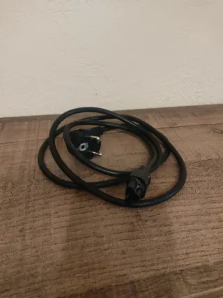 Cable alimentación trébol negro