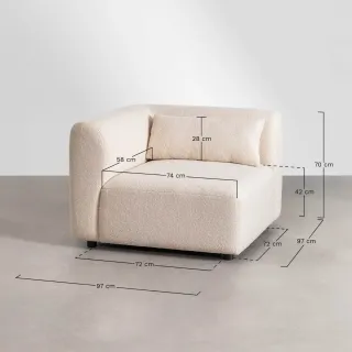 Sillon  modular esquinero beige