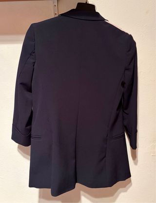 Americana Bershka Azul con Rayas Rosas