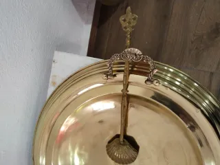 Brasero de bronce con paleta 49cm