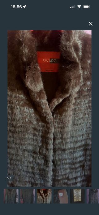 Chaleco de piel de conejo lomos