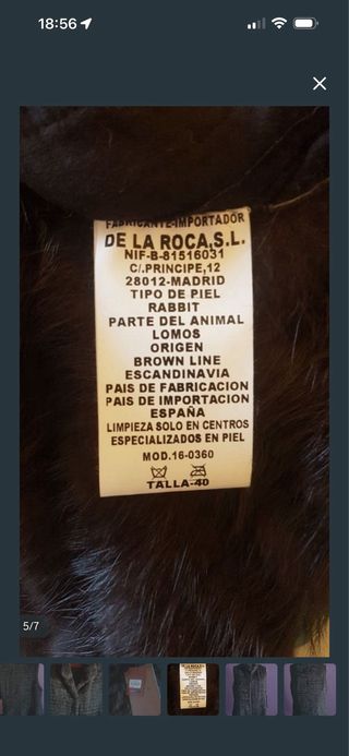 Chaleco de piel de conejo lomos