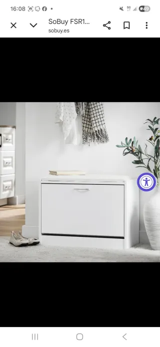 Banco zapatero con asiento tapizado