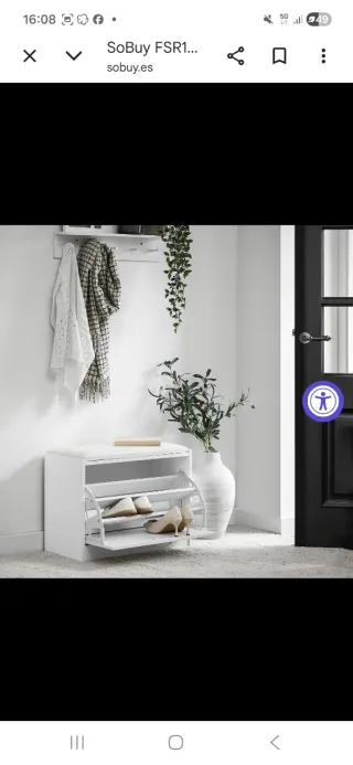 Banco zapatero con asiento tapizado