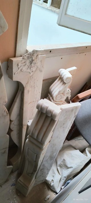 Chimenea de mármol decorativa