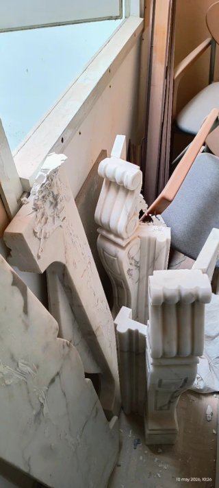 Chimenea de mármol decorativa