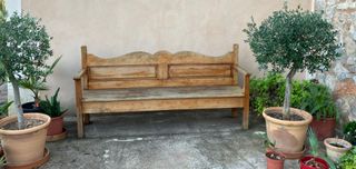 Banco de madera de norte maciza