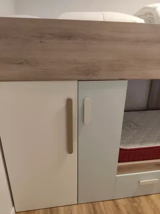 Cama Tren con Armario y Cajones