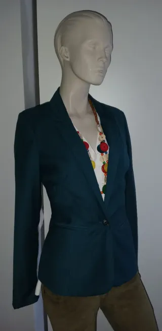 Chaqueta Teal y Multicolor