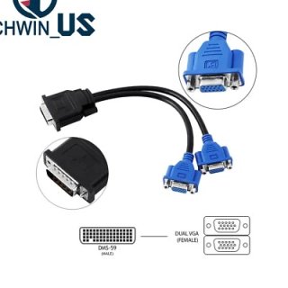 Cable DMS 59 a Doble VGA Adaptador