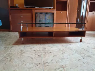 Mesa de centro madera y cristal