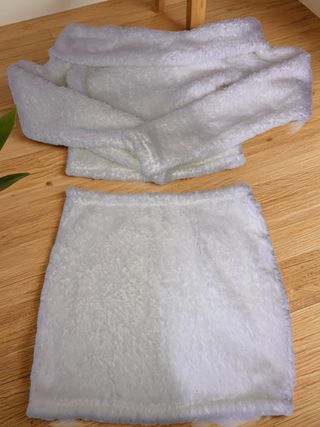 Conjunto blanco peluche