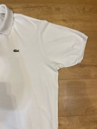 Polo Lacoste Blanco Clásico Logo Cocodrilo