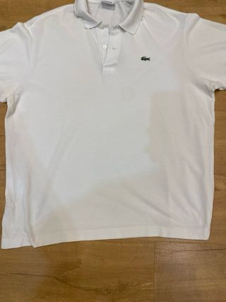Polo Lacoste Blanco Clásico Logo Cocodrilo