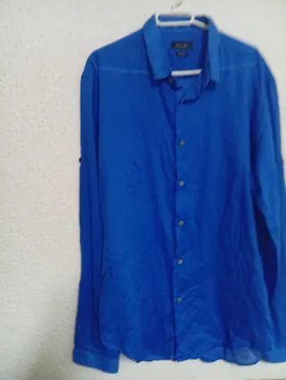 Camisa Zara Man Talla M Azul