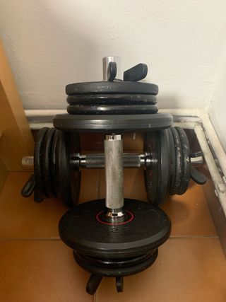 Mancuernas ajustables con discos