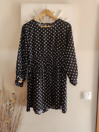Mono Zara lunares negro talla XL