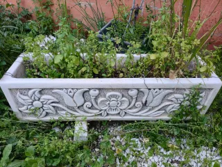 2 Macetones y 2 Jardineras de Piedra