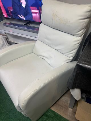 Poltrona Relax Bianca in Pelle Sintetica