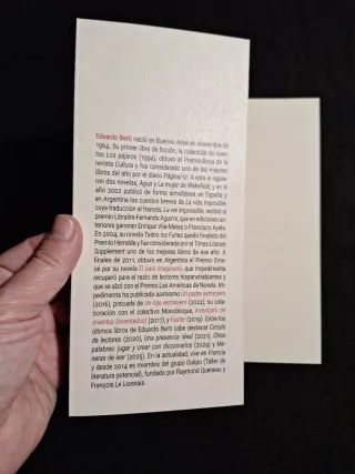 Eduardo Berti. La estrella y la memoria [Dedicado]