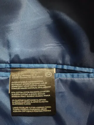 Traje de hombre azul electrico