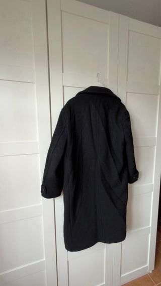 Abrigo Zara Alamares Lana Negro