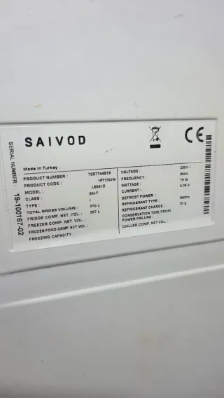 Nevera Saivod (Solo Frigorífico) - Gran Capacidad