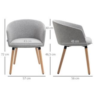 Silla Comedor Tapizada Lino Sintético