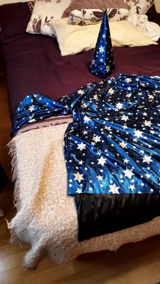 Disfraz Mago Merlín estrellas azul