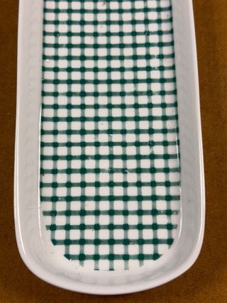 Conjunto accesorios baño retro cuadros verde