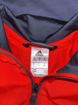 Chaqueta deportiva Adidas Naranja y azul verdoso