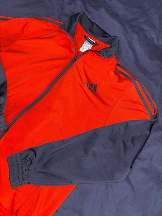 Chaqueta deportiva Adidas Naranja y azul verdoso