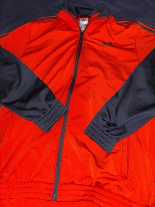 Chaqueta deportiva Adidas Naranja y azul verdoso