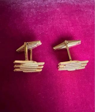 Gemelos Banco Hispano Americano Dorados