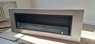 Estufa Bioetanol 3 fuegos Plata/Blanca