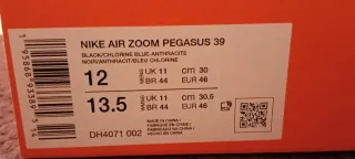 Nike Pegasus 39 Talla 46 Negro/Azul