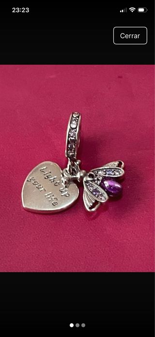 Colgante Corazón y Luciérnaga Pandora
