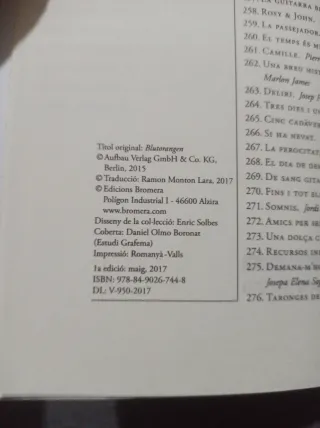 Taronges de sang novela historica