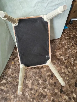 Banqueta Taburete Tapizado Rayas