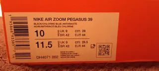 Nike Pegasus 39 Talla 44 Negro/Azul