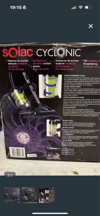 Aspiradora Solac Cyclonic 1600W con cable