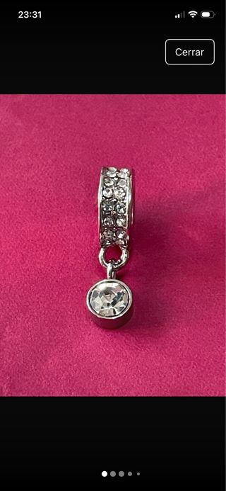 Colgante Charm Plata con Circonitas