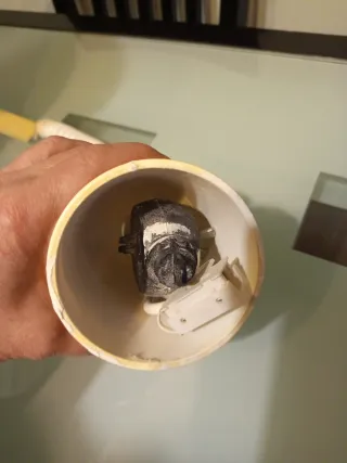 Lámpara colgante cristal y plástico