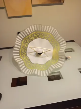 Lámpara colgante cristal y plástico