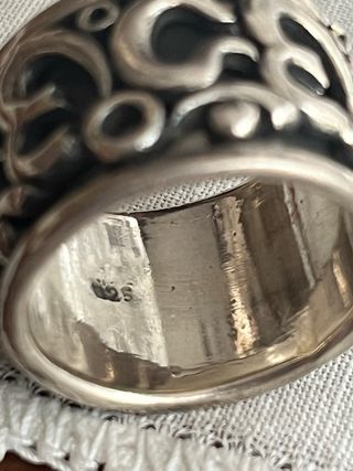Anillo Plata925 Ohm Gira Antiestrés talla en foto