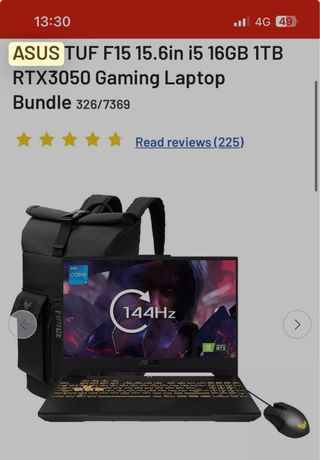 ASUS TUF F15 Gaming Laptop 15.6 i5 16GB 1TB RTX305