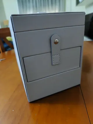 Joyero Seelux Gris con Asa y Cerradura