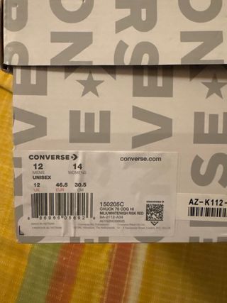 Converse x CDG Taglia 46.5