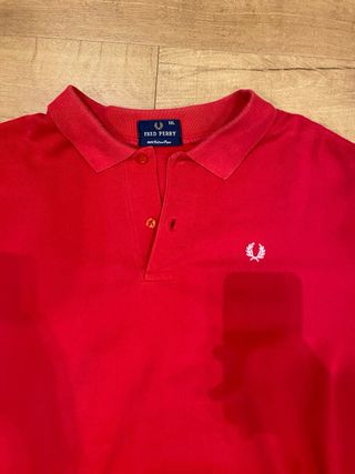 Polo Fred Perry Rojo Logo Laurel Clásico